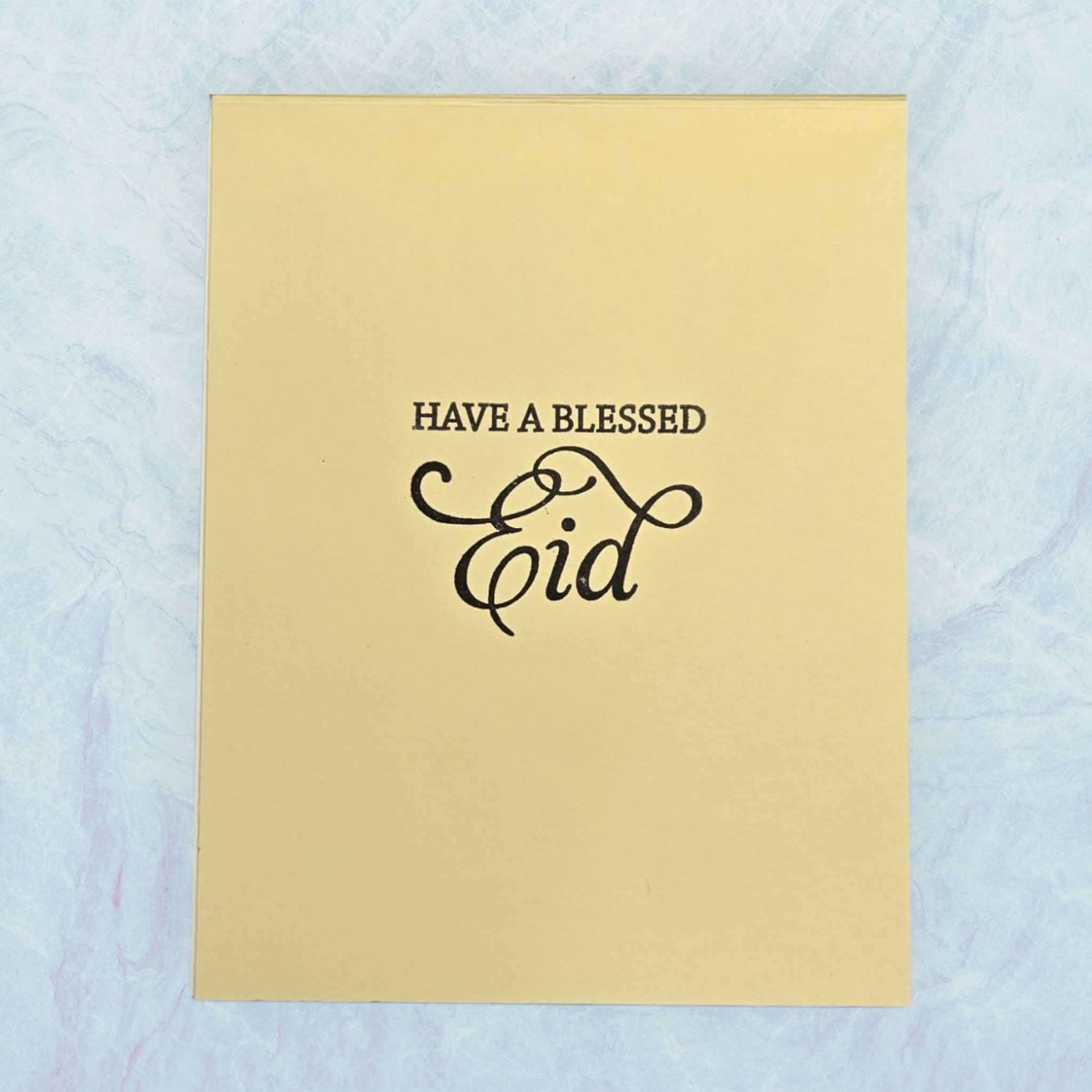 Eid Mubarak Blue and Gold Card