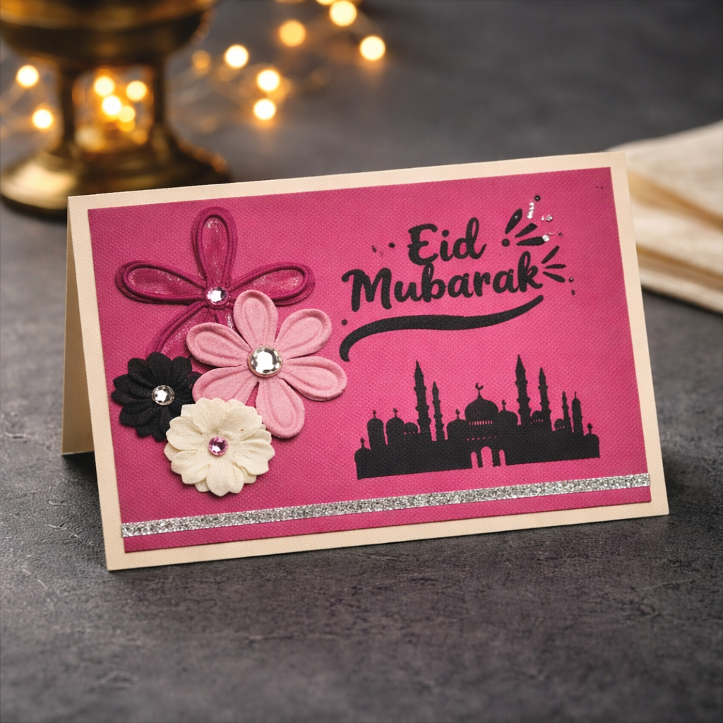 Midnight Elegance - mini Eid Mubarak Card