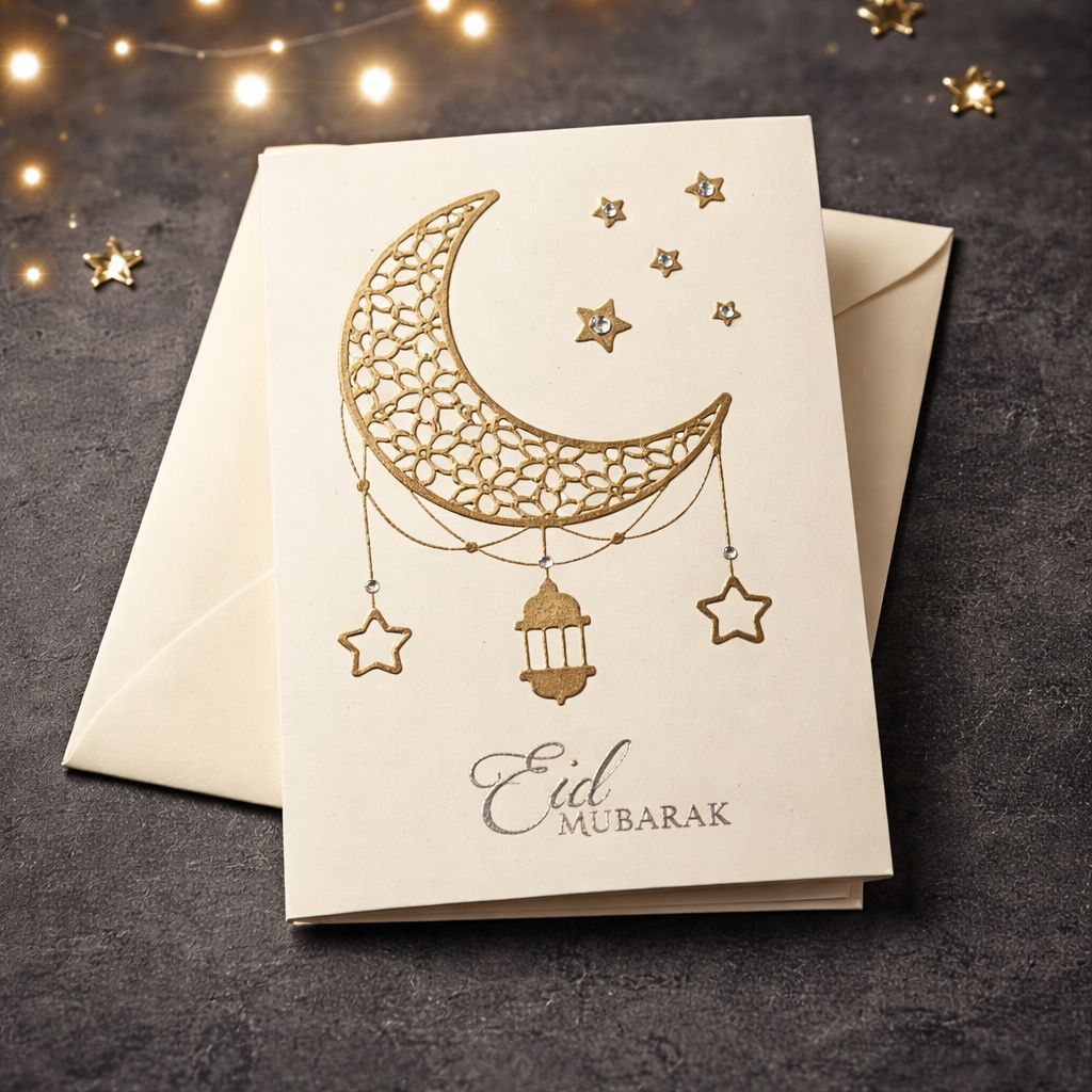 Gilded Moonlight - Eid Mubarak Card