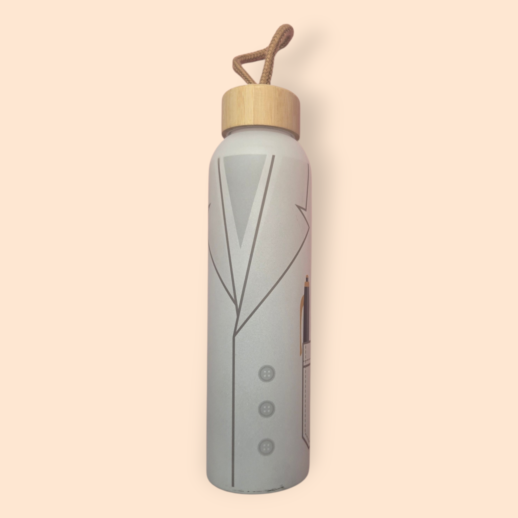 Personalized glass water bottle